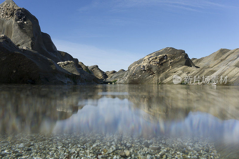 部分水下景观Rockpool Fistral海滩纽基